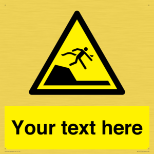 Custom Warning sudden drop in swimming or leisure pools